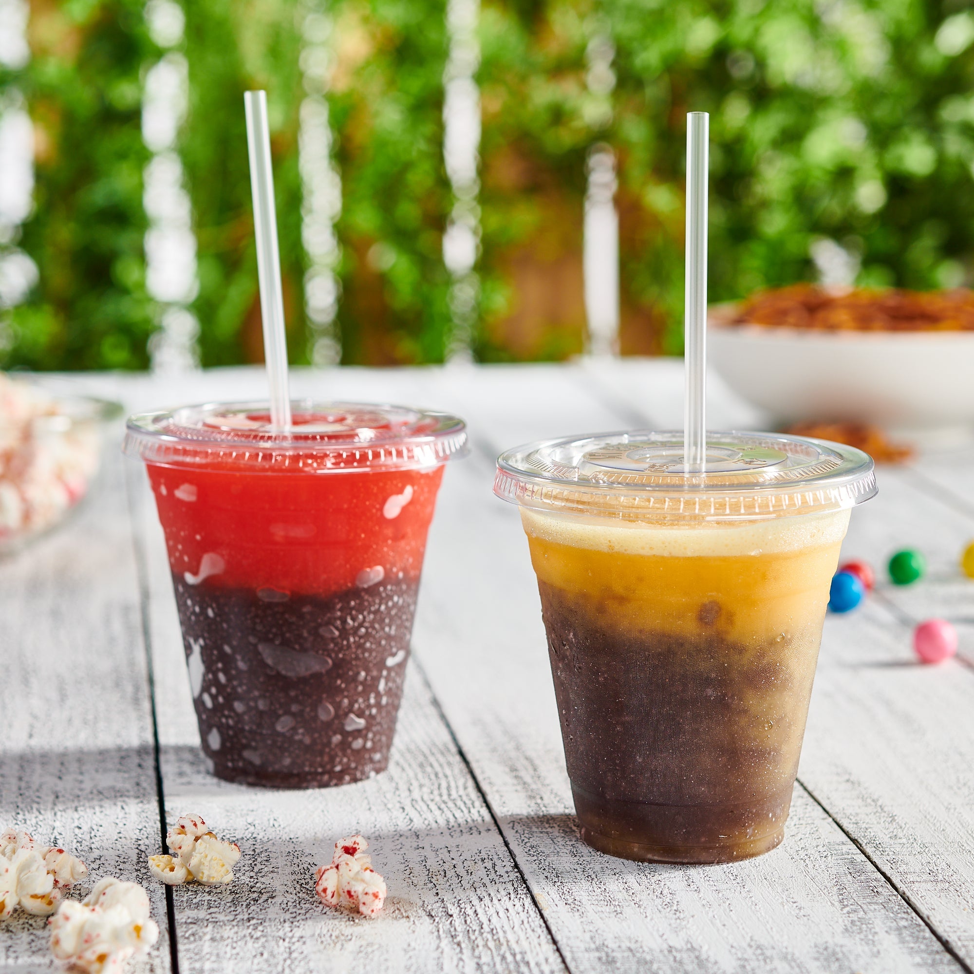 12 oz. Crystal Clear Plastic Cups With Flat Lids - Comfy Package