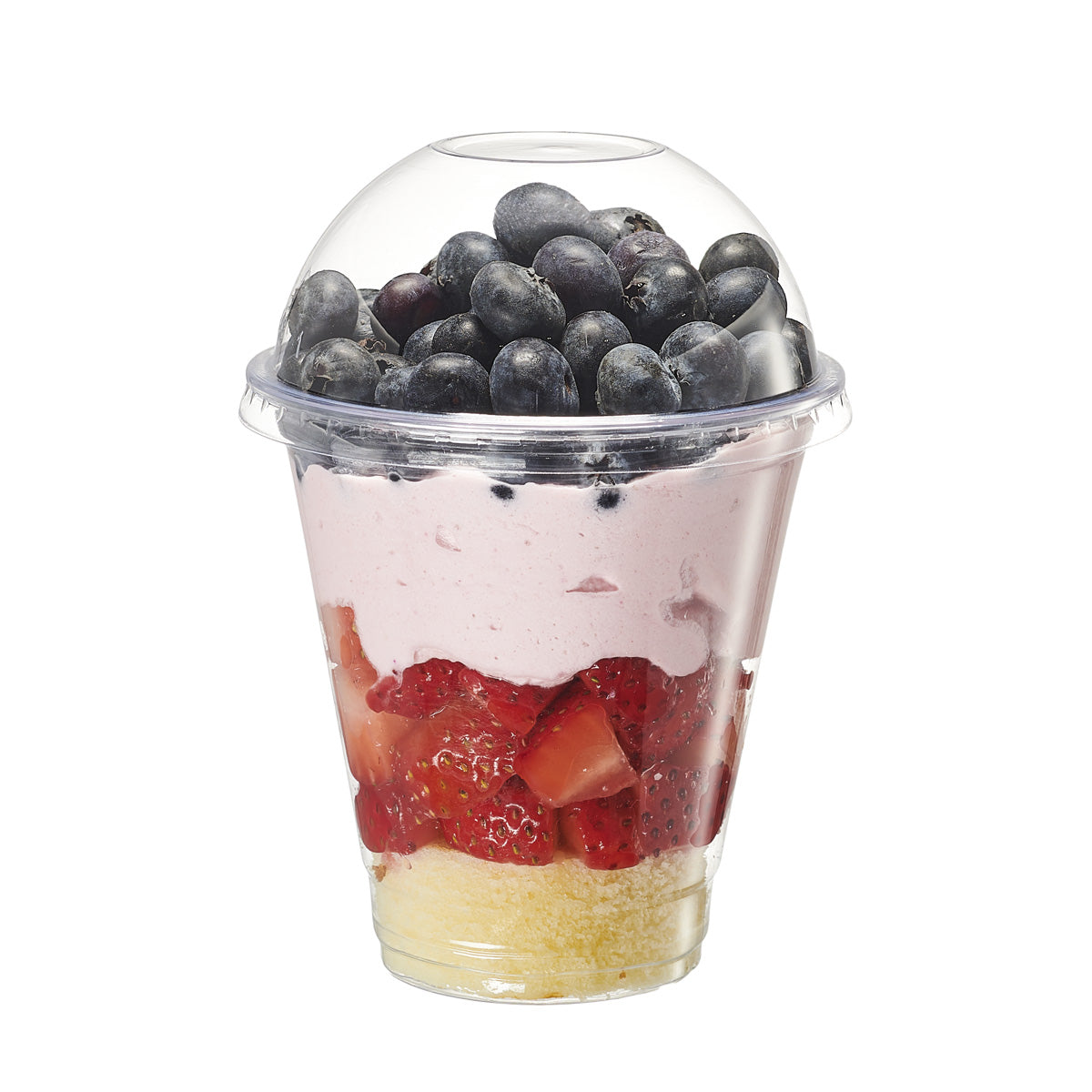 12 oz. Clear Plastic Cups With No Hole Dome Lids - Comfy Package