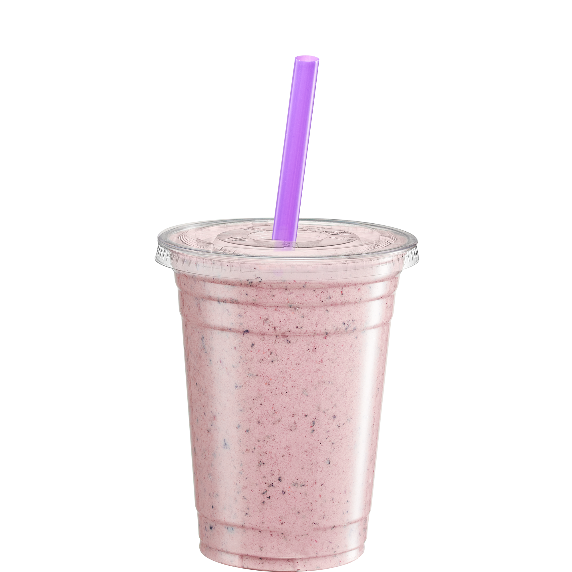 16 oz. Crystal Clear Plastic Cups With Flat Lids & Colored Straws - Comfy Package