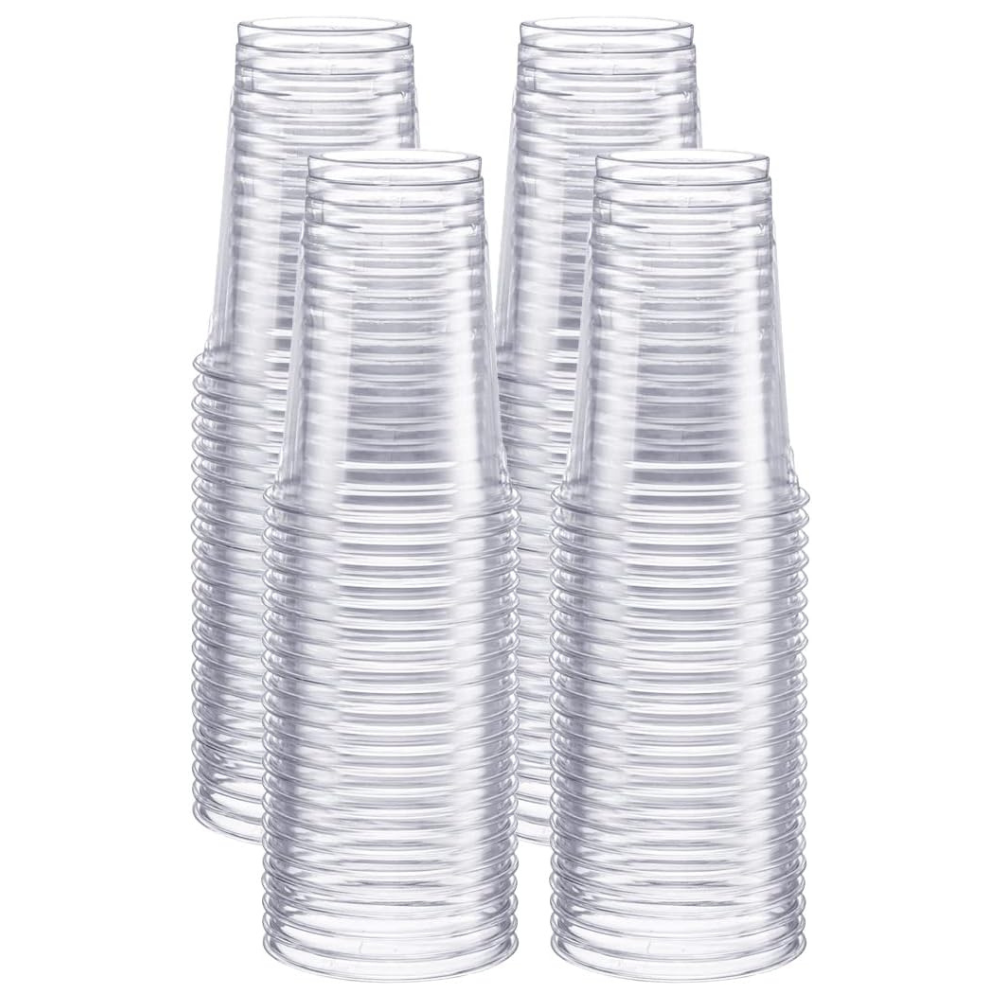 10 oz. Crystal Clear PET Plastic Cups