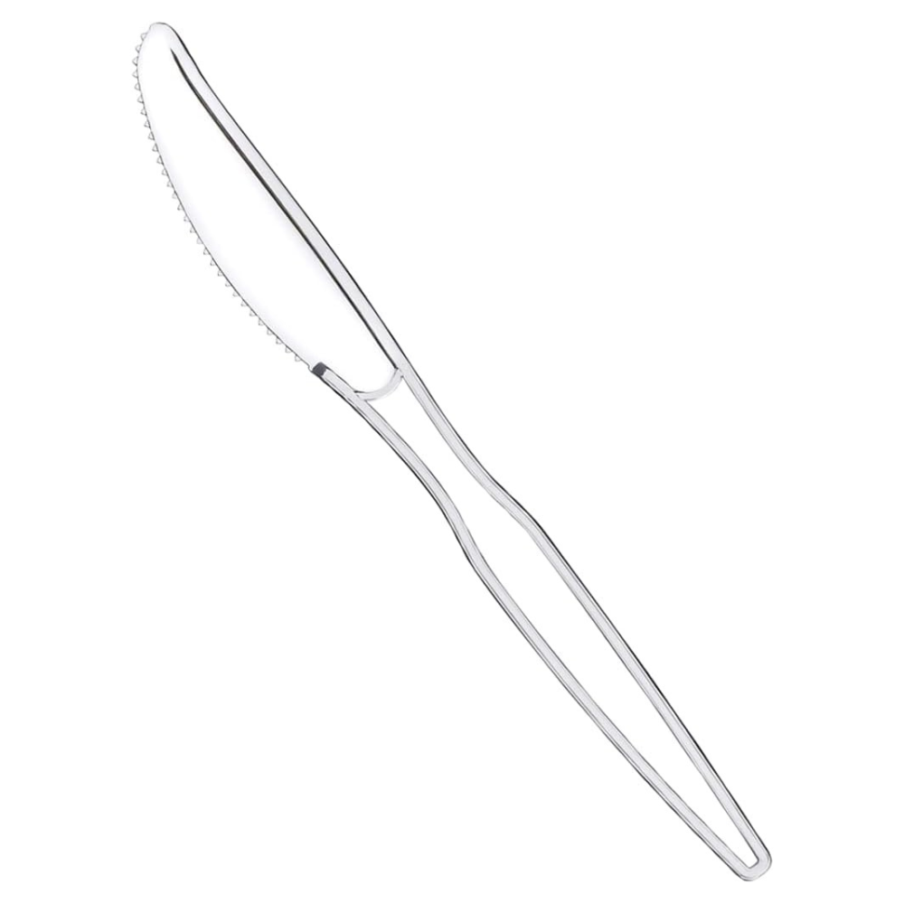 Heavyweight Disposable Basic Plastic Knives - Clear - Comfy Package