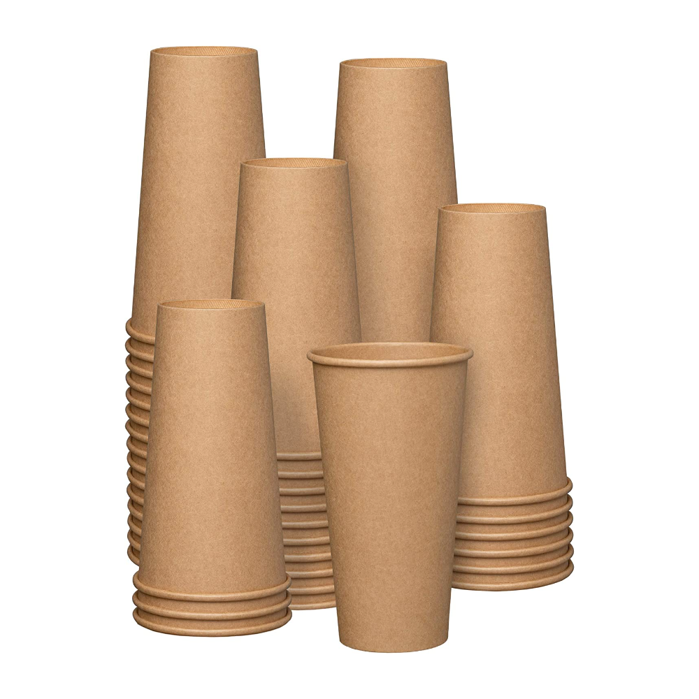 20 oz. Kraft Paper Hot Coffee Cups - Unbleached