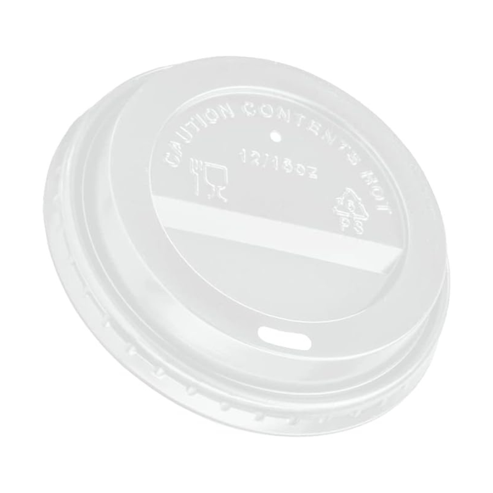 1000ct Disposable Plastic Dome Lids for 10, 12, 16, & 20 oz. Paper Hot Coffee Cup - White - Comfy Package