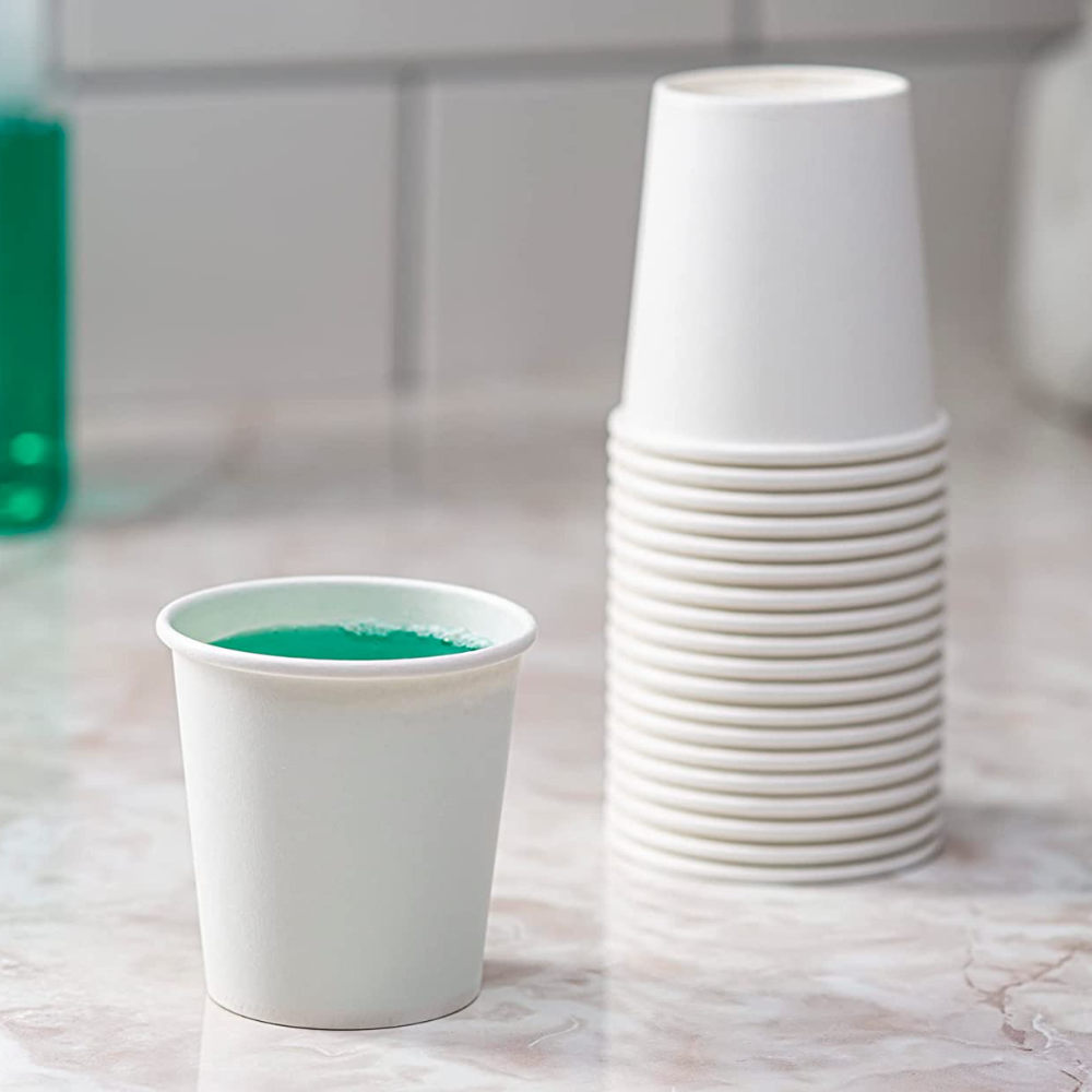 6 oz. White Paper Hot Coffee Cups - Comfy Package