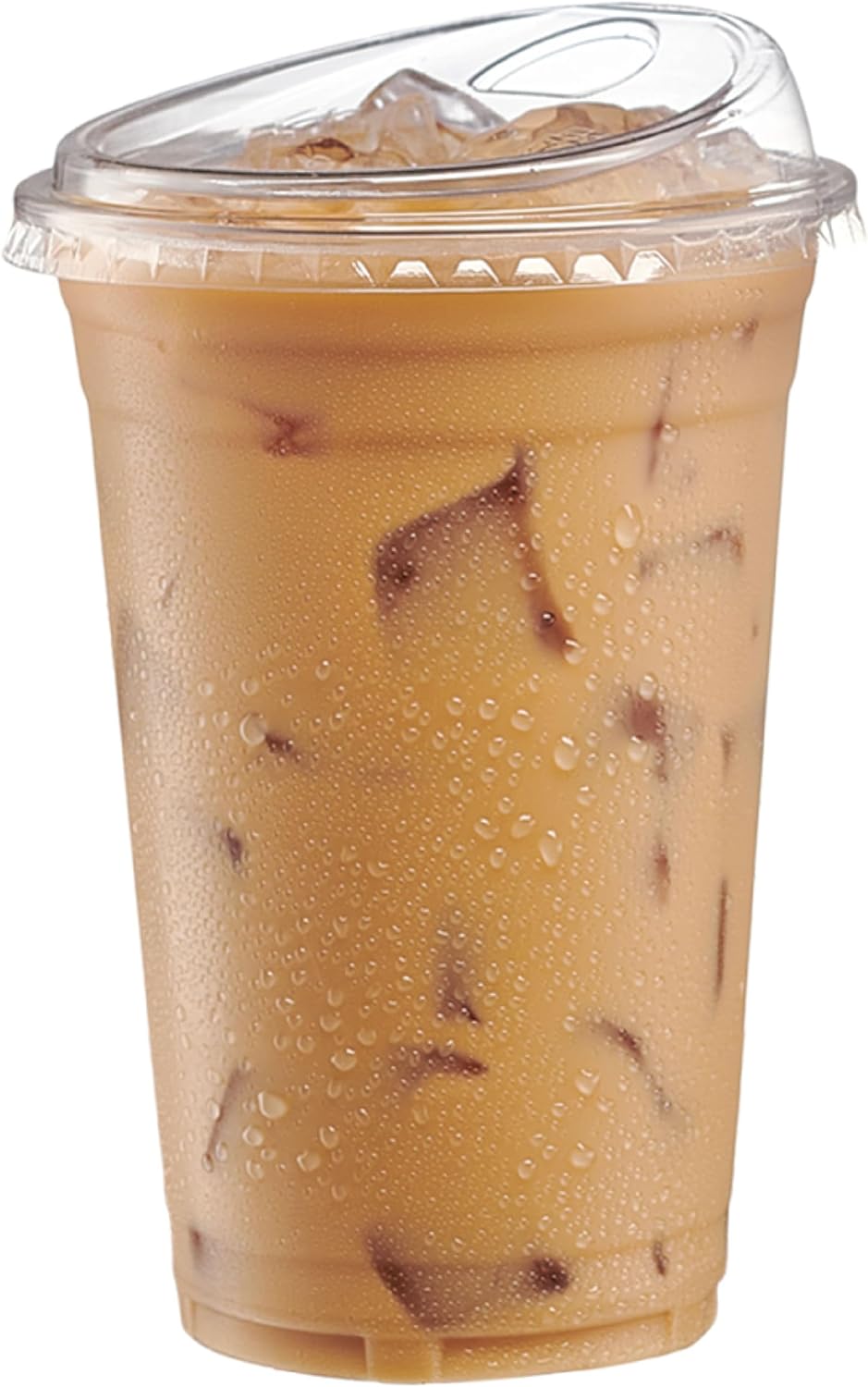 20 oz. - 100ct Crystal Clear Plastic Cups with Strawless Sip Lids