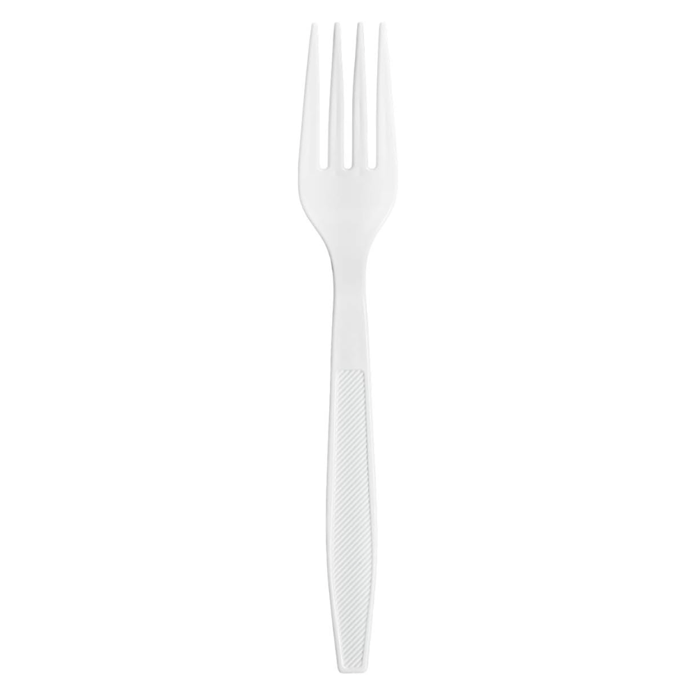 3000ct Extra Heavyweight Disposable White Plastic Forks - Comfy Package