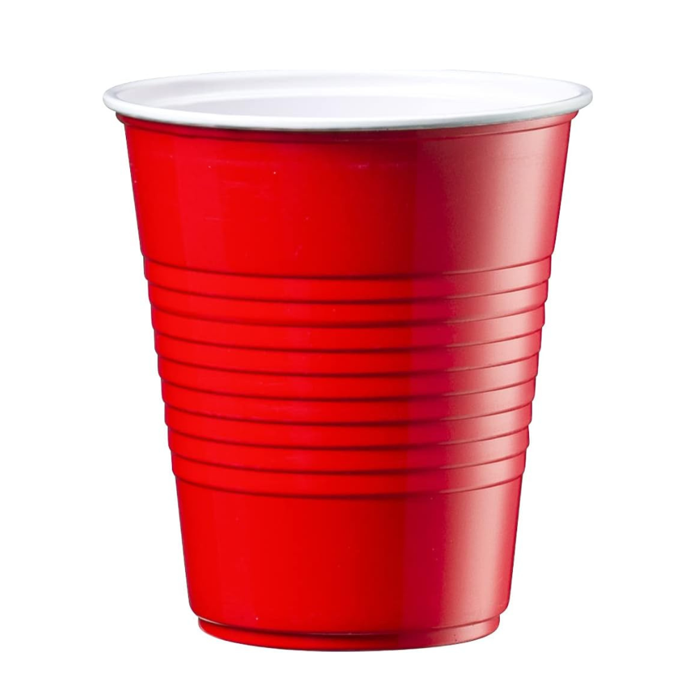12 oz. Disposable Party Plastic Cups Red Drinking Cups - Comfy Package