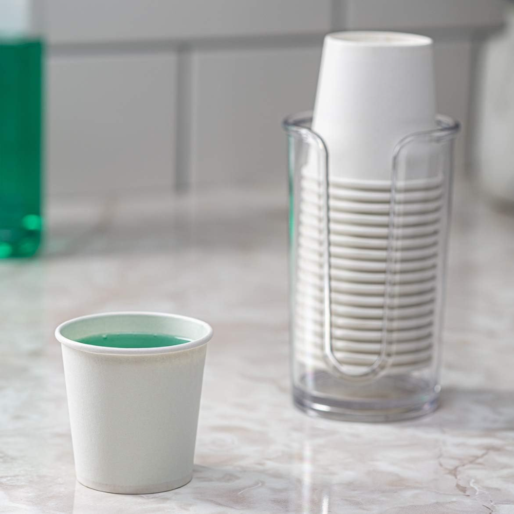 4 oz. White Paper Cups Small Disposable Bathroom Cups - Comfy Package
