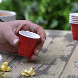 2 oz. Mini Plastic Shot Glasses - Red Disposable Jello Shot Cups