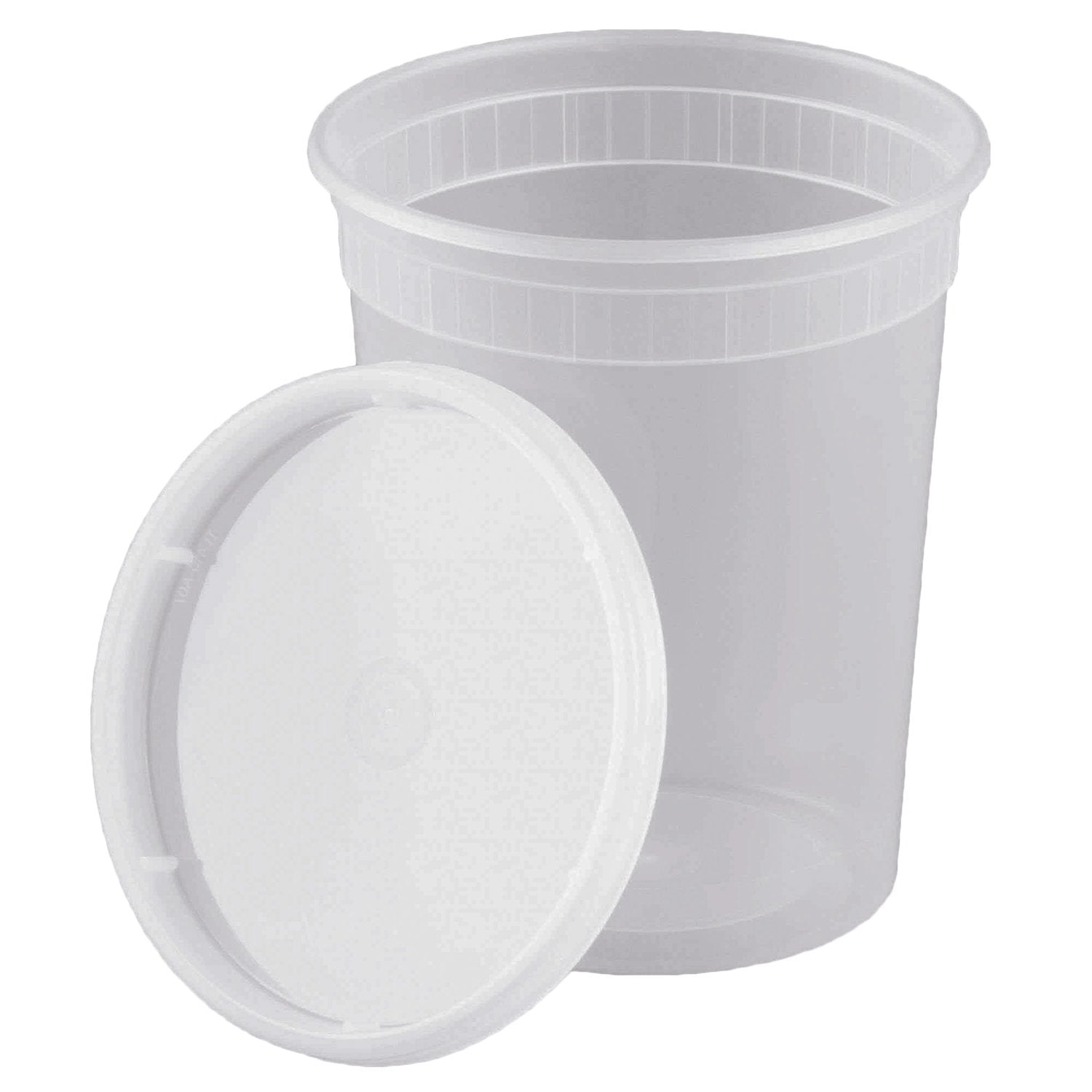 32 oz. Plastic Deli Food Storage Containers with Airtight Lids - Comfy Package