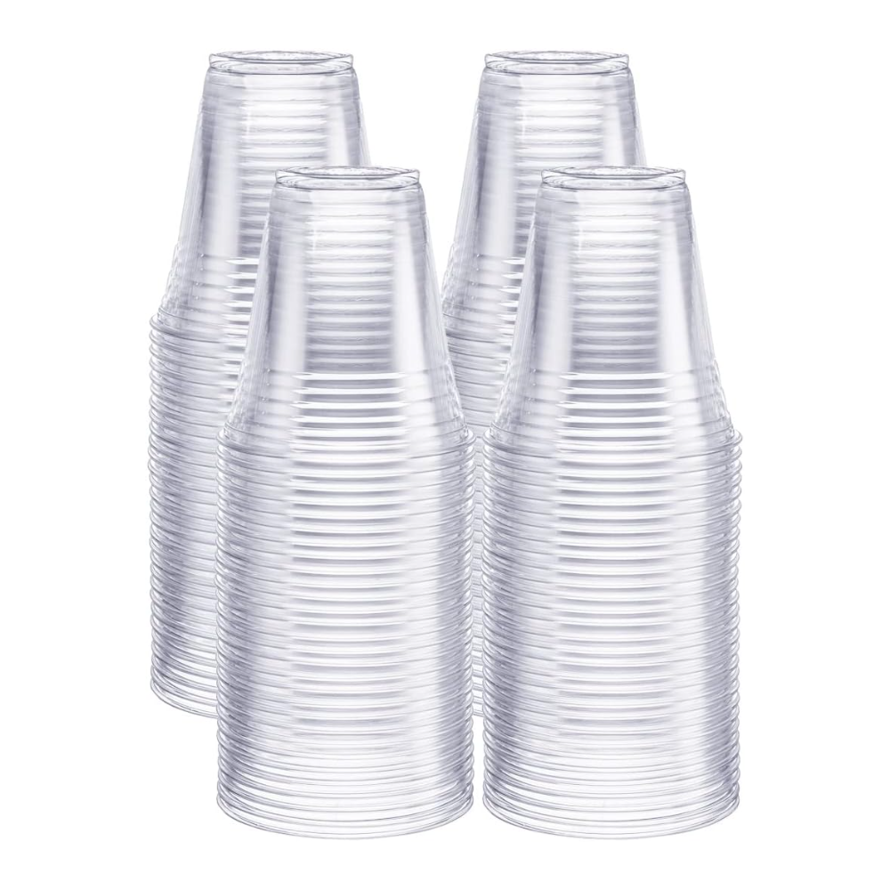 12 oz. Crystal Clear PET Plastic Cups - Comfy Package