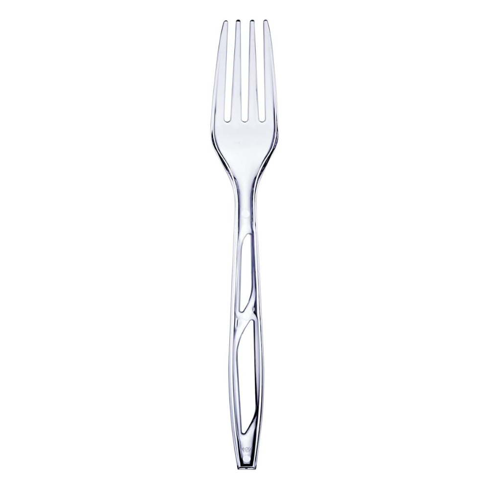Premium Heavyweight Disposable Clear Plastic Forks - Comfy Package