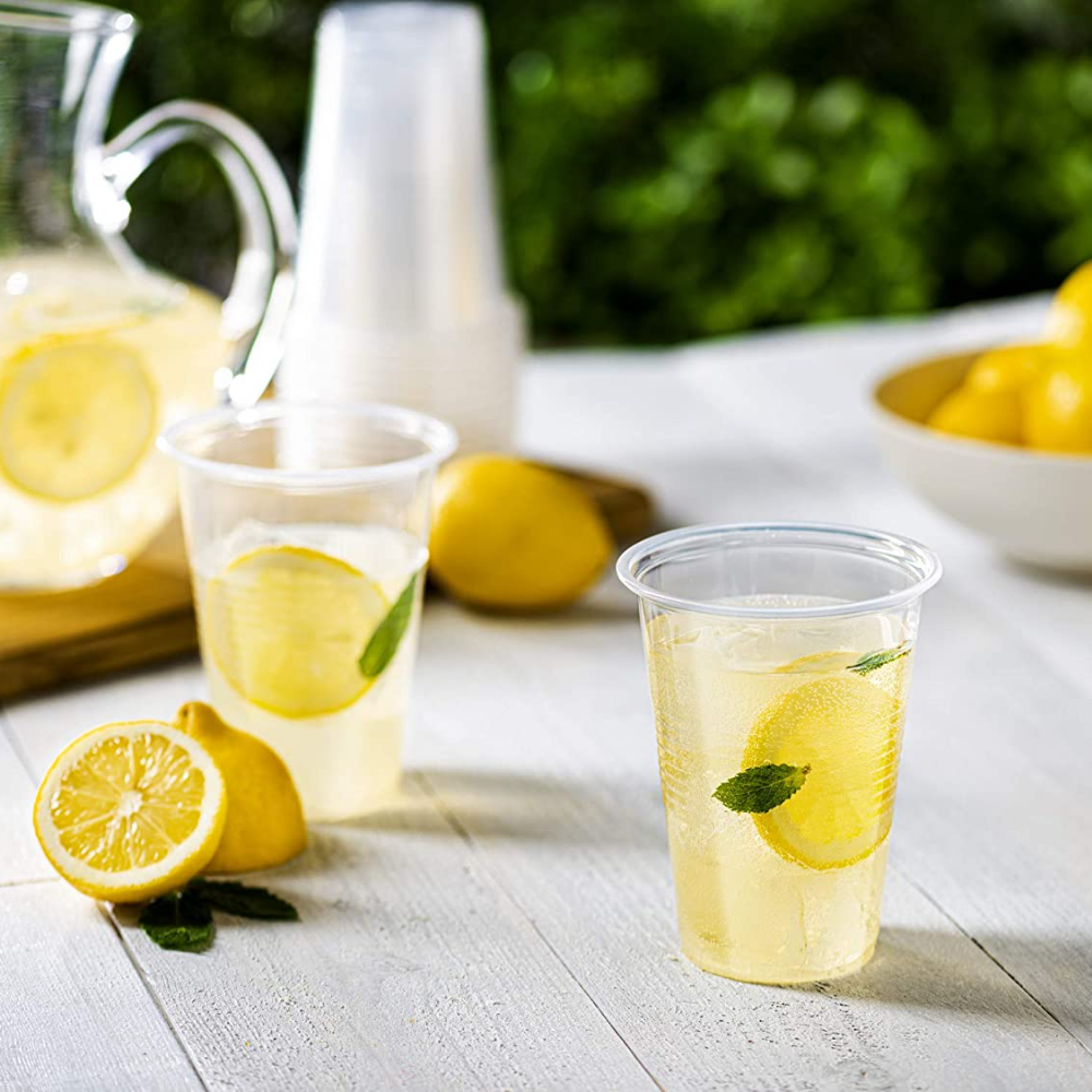 16 oz. Clear Disposable Plastic Drinking Cups - Comfy Package
