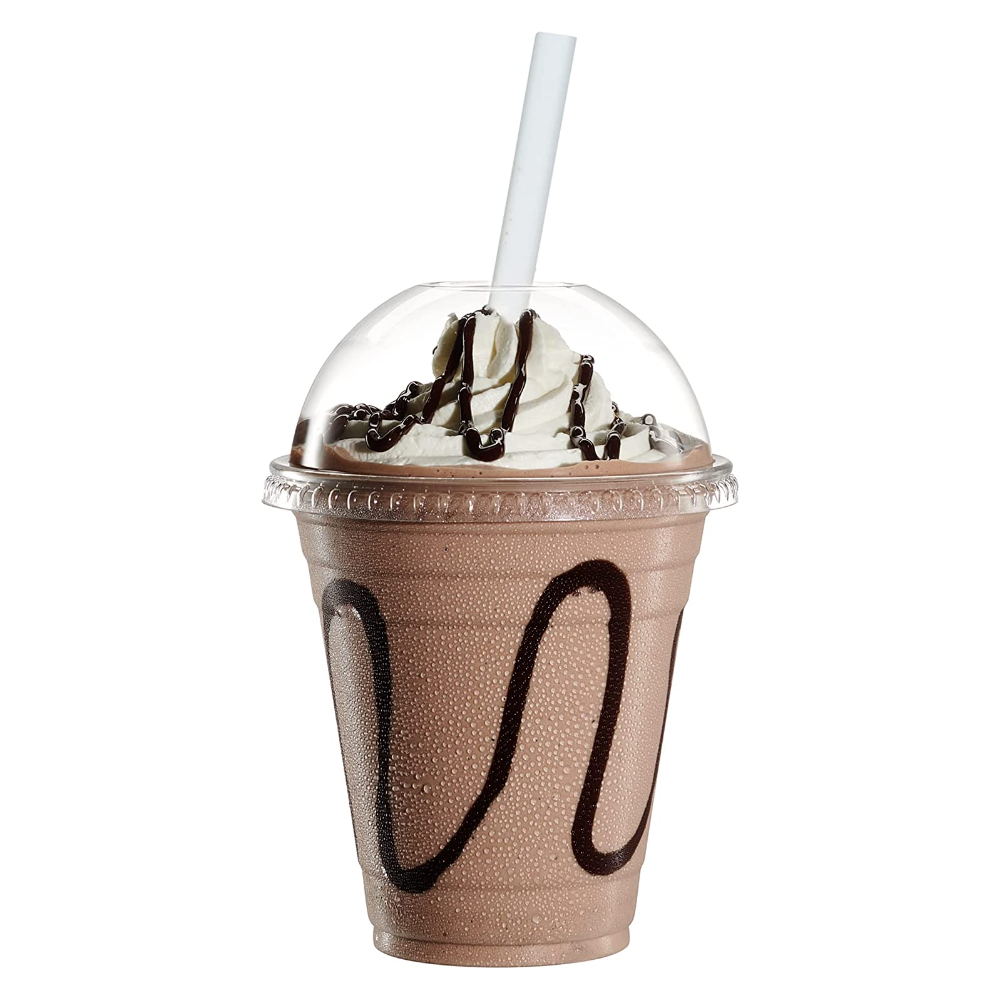 12 oz. Plastic Cups with Dome Lids - Comfy Package