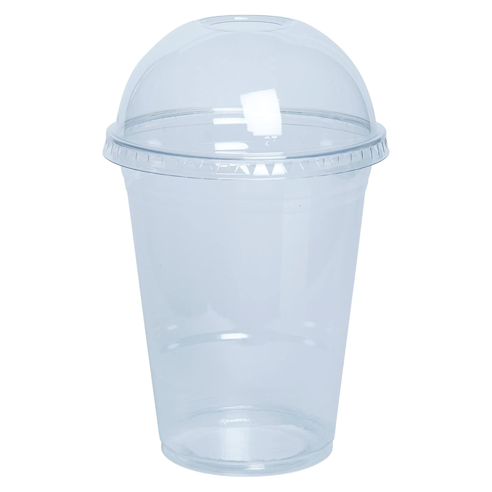 16 oz. Clear Plastic Cups with Dome Lids - Comfy Package