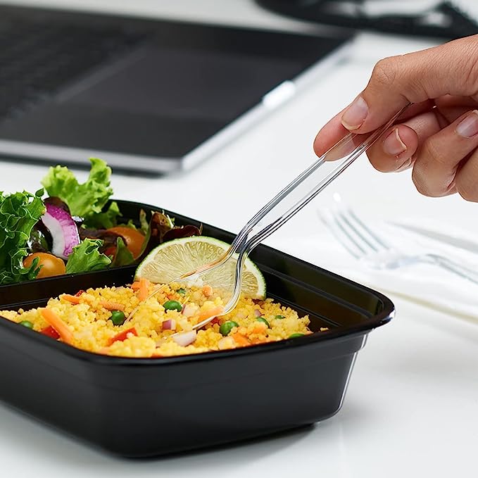 Heavyweight Disposable Basic Plastic Spoons - Clear - Comfy Package