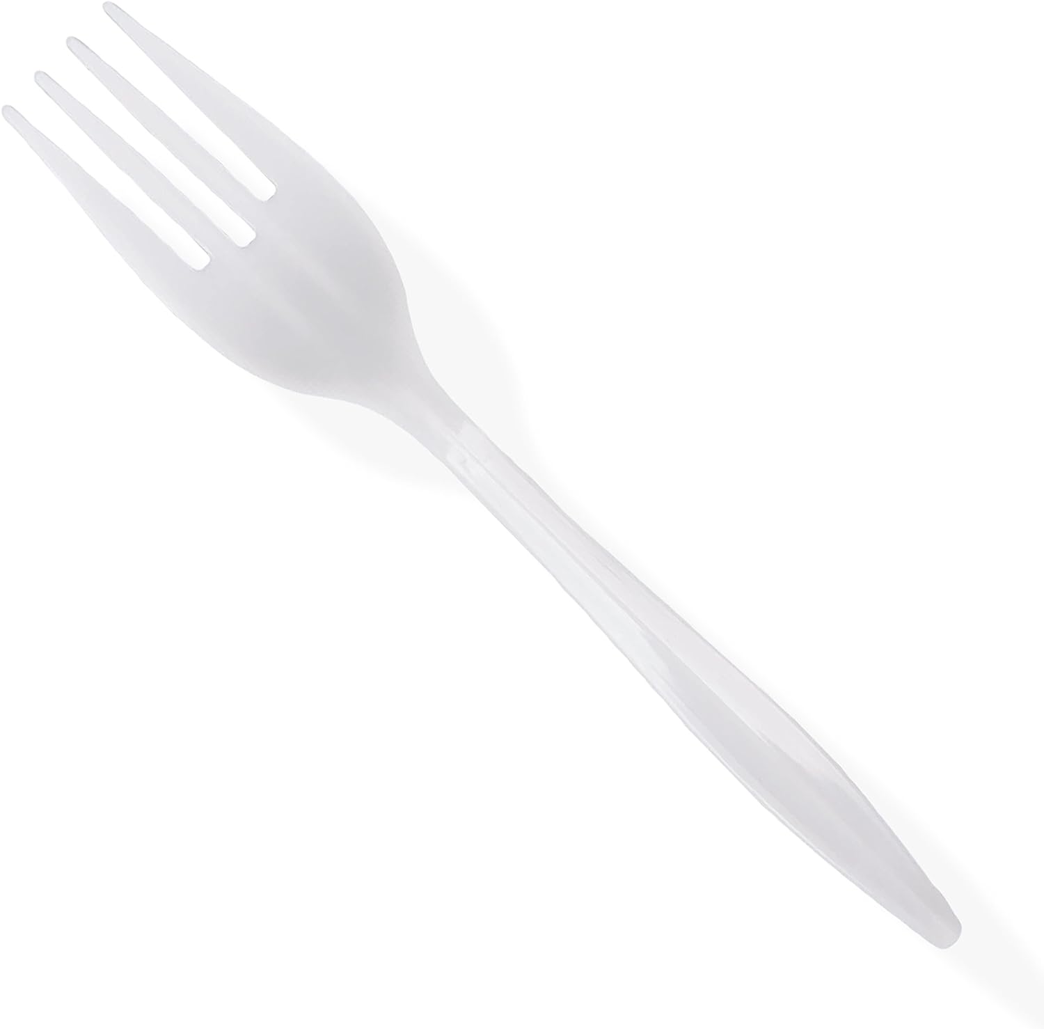 Light-Weight White Disposable Plastic Forks - Comfy Package
