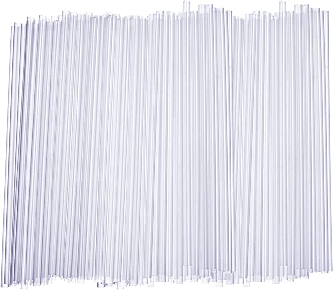 500ct Disposable Plastic Drinking Straws 7.75" Clear - Comfy Package