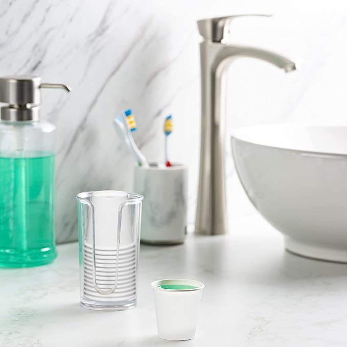 3 oz. White Paper Cups Small Disposable Bathroom Mouthwash Cups - Comfy Package