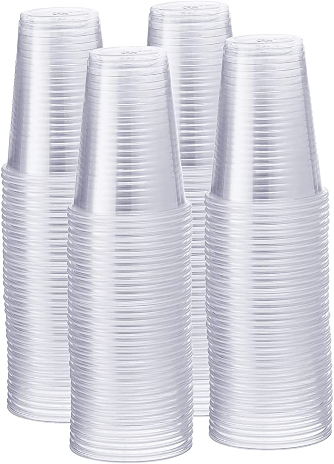 9 oz. Clear Disposable Plastic Drinking Cups - Comfy Package