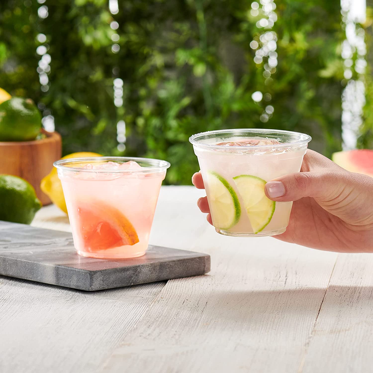 9 oz. Crystal Clear PET Plastic Cups - Comfy Package