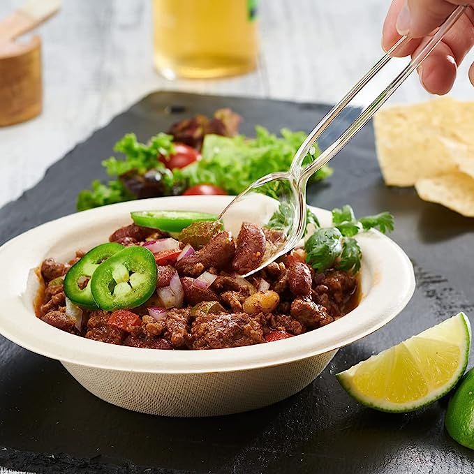 Heavyweight Disposable Basic Plastic Spoons - Clear - Comfy Package