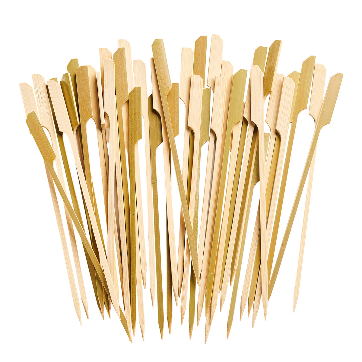 7 Inch Bamboo Wooden Paddle Picks Skewers - Comfy Package