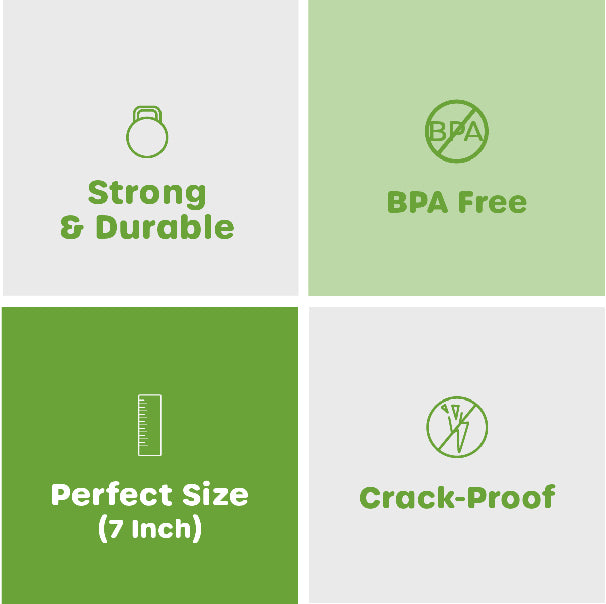 7 Inch Plastic Sip Stirrers/Straws - Disposable Stir Sticks for Coffee & Cocktail - Black - Comfy Package