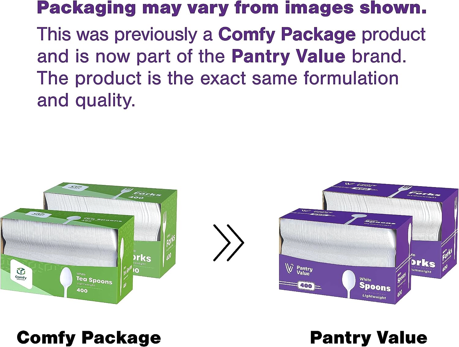 Light-Weight White Disposable Plastic Forks - Comfy Package