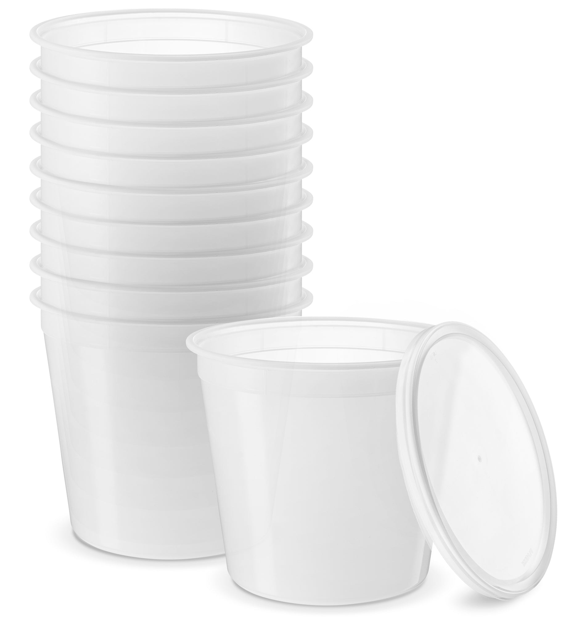 86 oz. Plastic Food Storage Deli Containers With Lids - Comfy Package