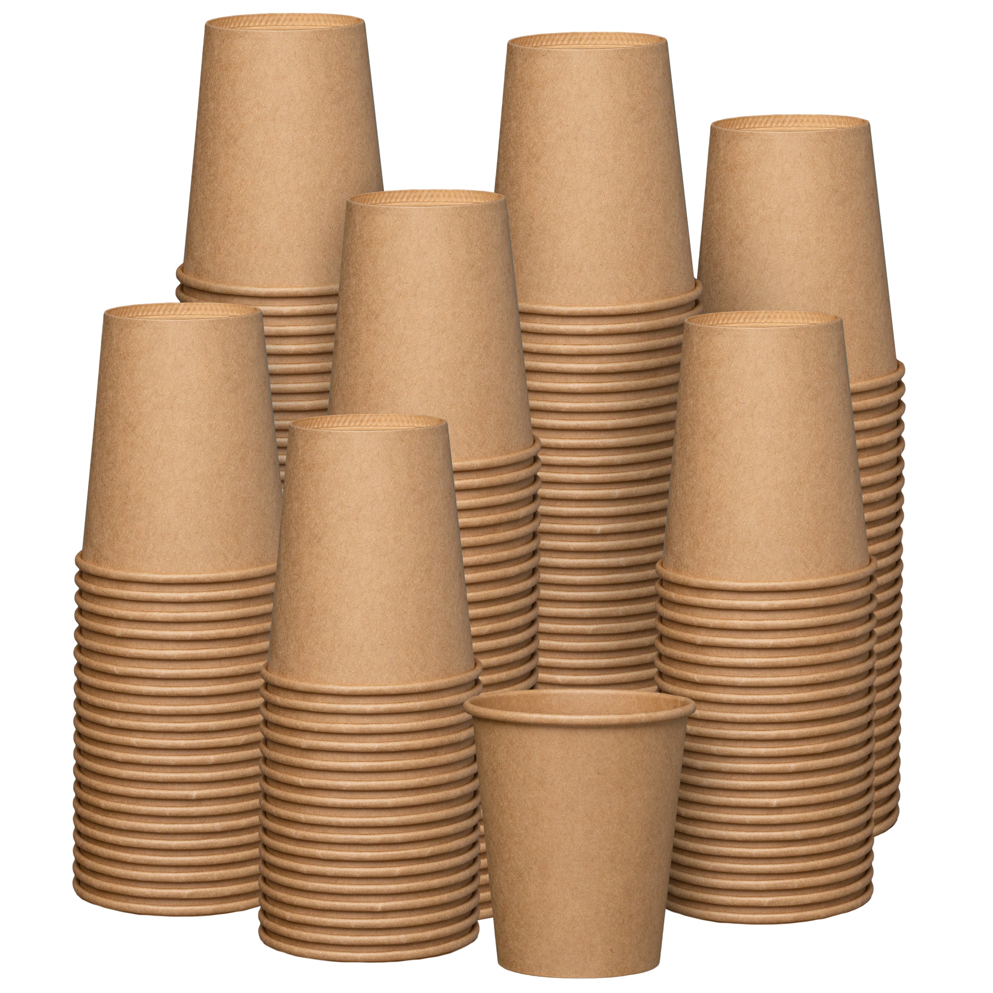 8 oz. Kraft Paper Hot Coffee Cups- Unbleached