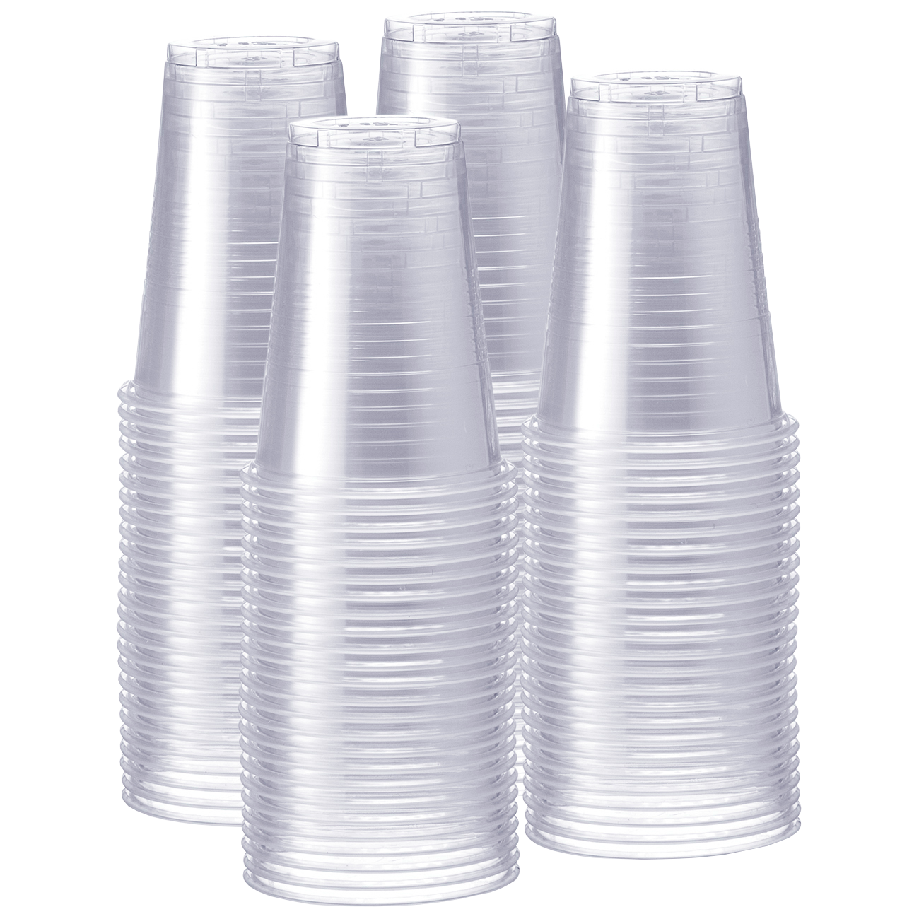 16 oz. Clear Disposable Plastic Drinking Cups - Comfy Package