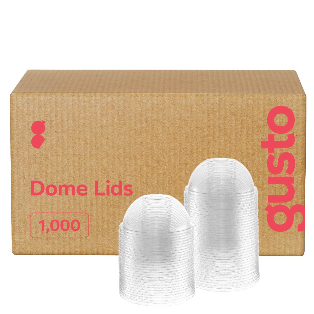 1000ct Crystal Clear PET Plastic Dome Lids With Straw Slot - Comfy Package