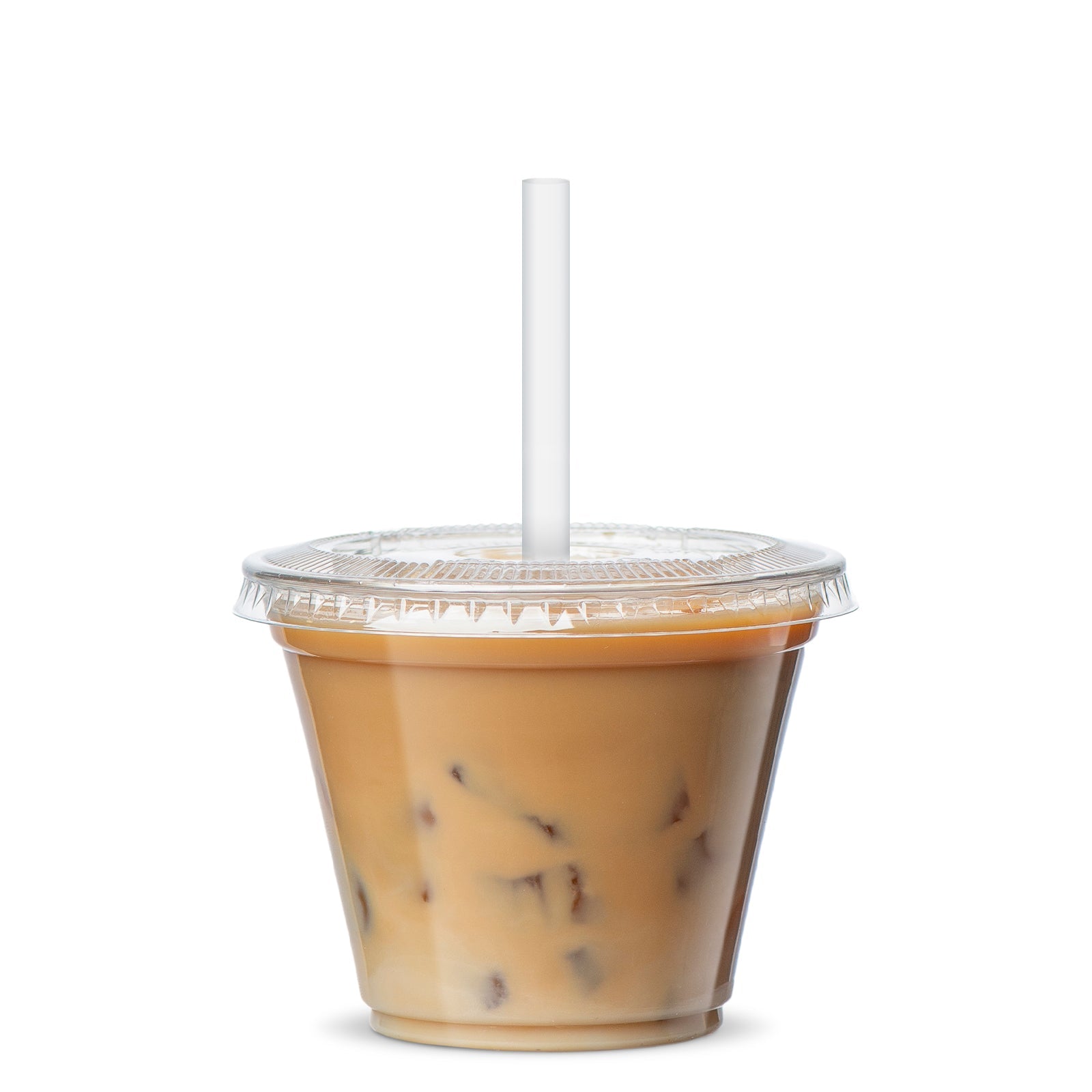 9 oz. Crystal Clear PET Plastic Cups with Lids - Comfy Package