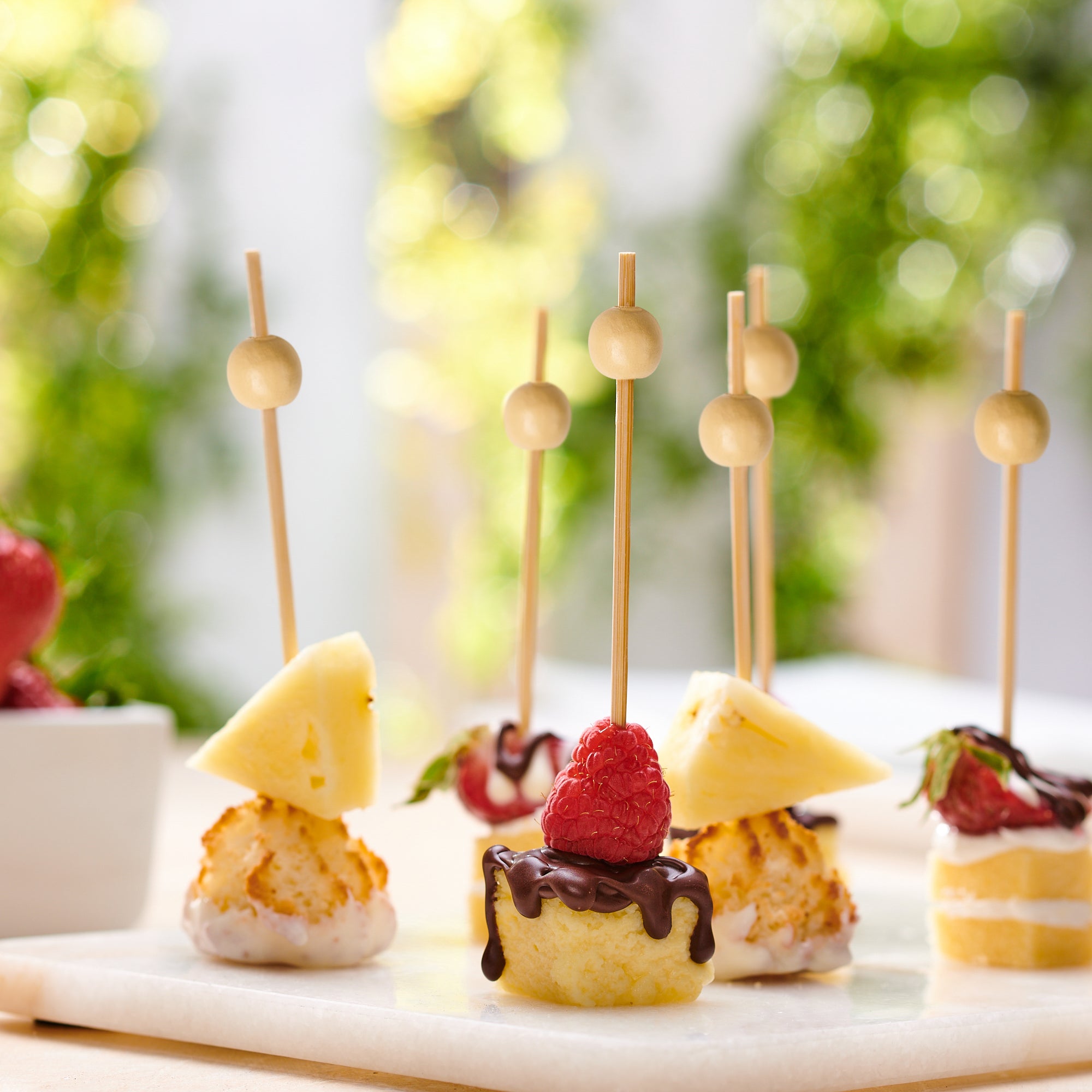 4.7 Inch Wooden Pick Skewers for Drinks & Appetizers