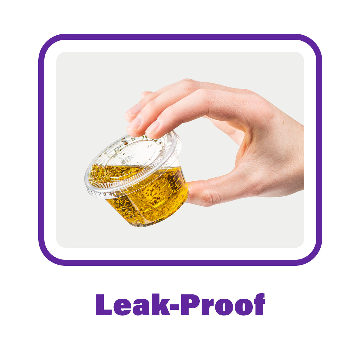 1 oz. Cups with Lids, Small Plastic Condiment Containers for Sauce, Salad Dressings, Ramekins, & Portion Control