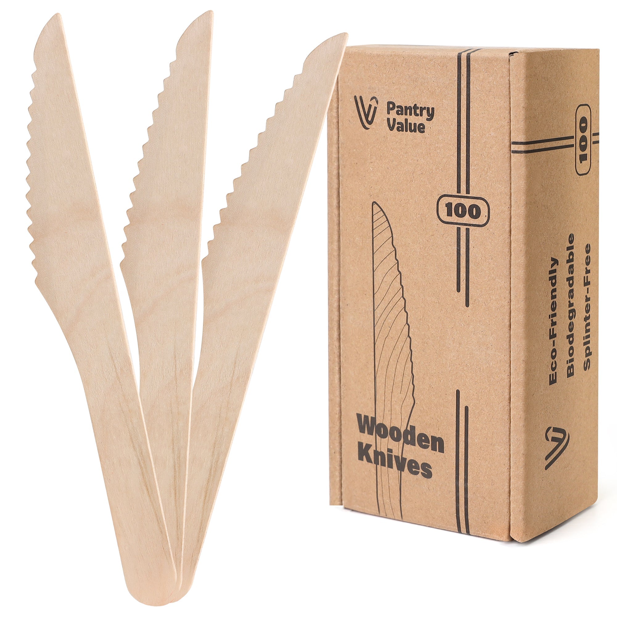 1200ct Natural Bamboo Knives - Pantry Value