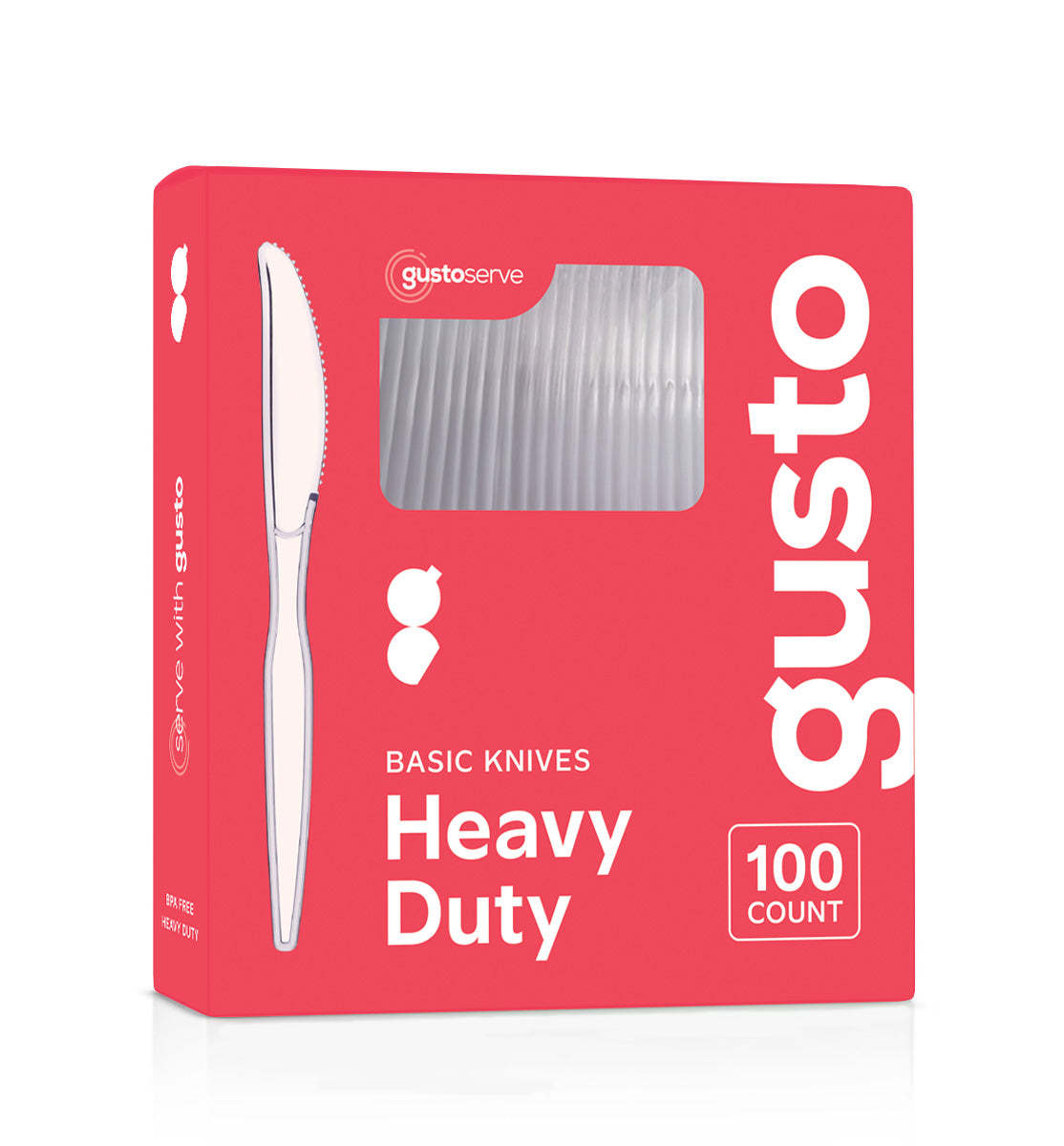 Gusto 360-Piece Heavyweight Disposable Utensil Set - 180 Forks, 120 Spoons, 60 Knives For Parties & Events