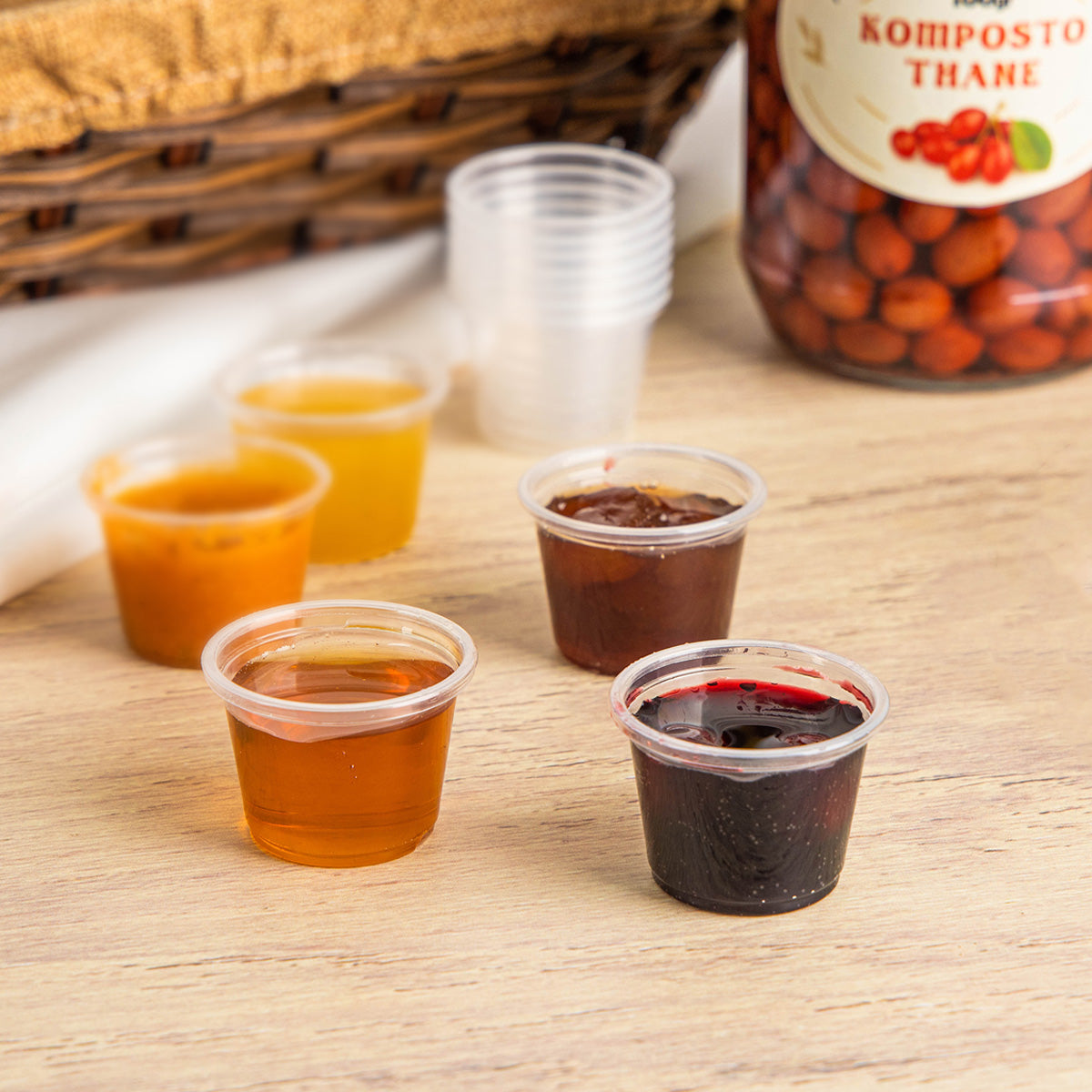 1 oz. Plastic Disposable Portion Cups (No Lids) Souffle Cups - Comfy Package