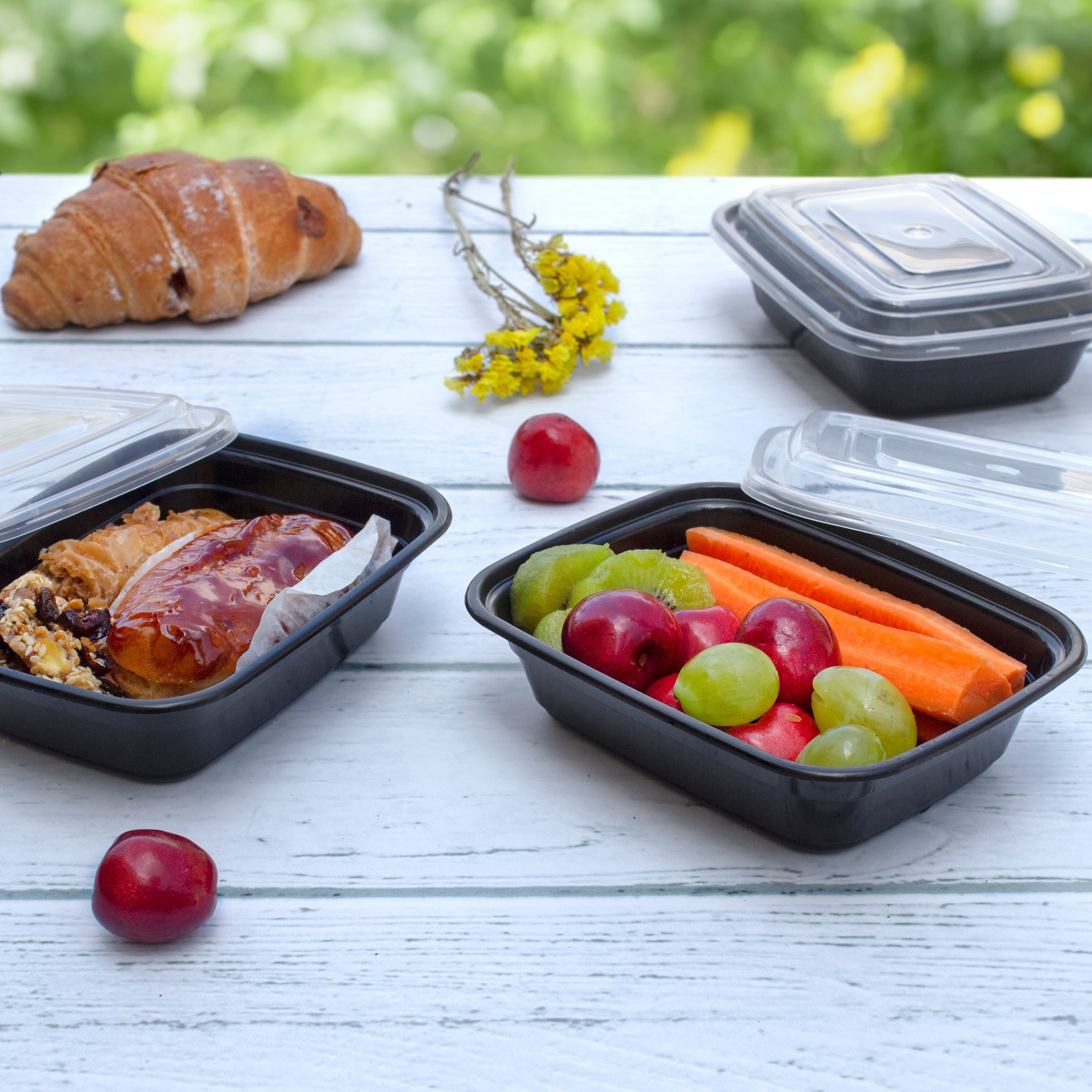 12 oz - 1 Compartment Reusable Meal Prep Containers - Comfy Package