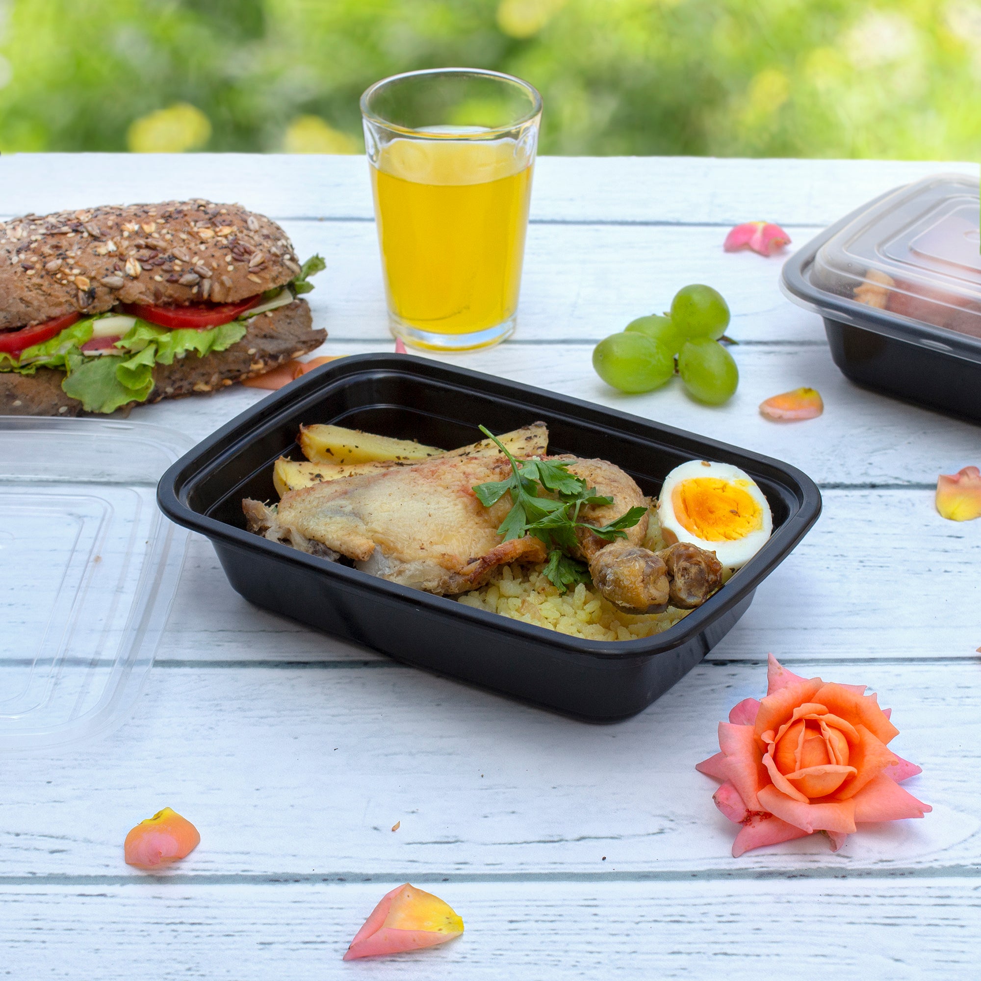 24 oz - 1 Compartment Reusable Meal Prep Containers