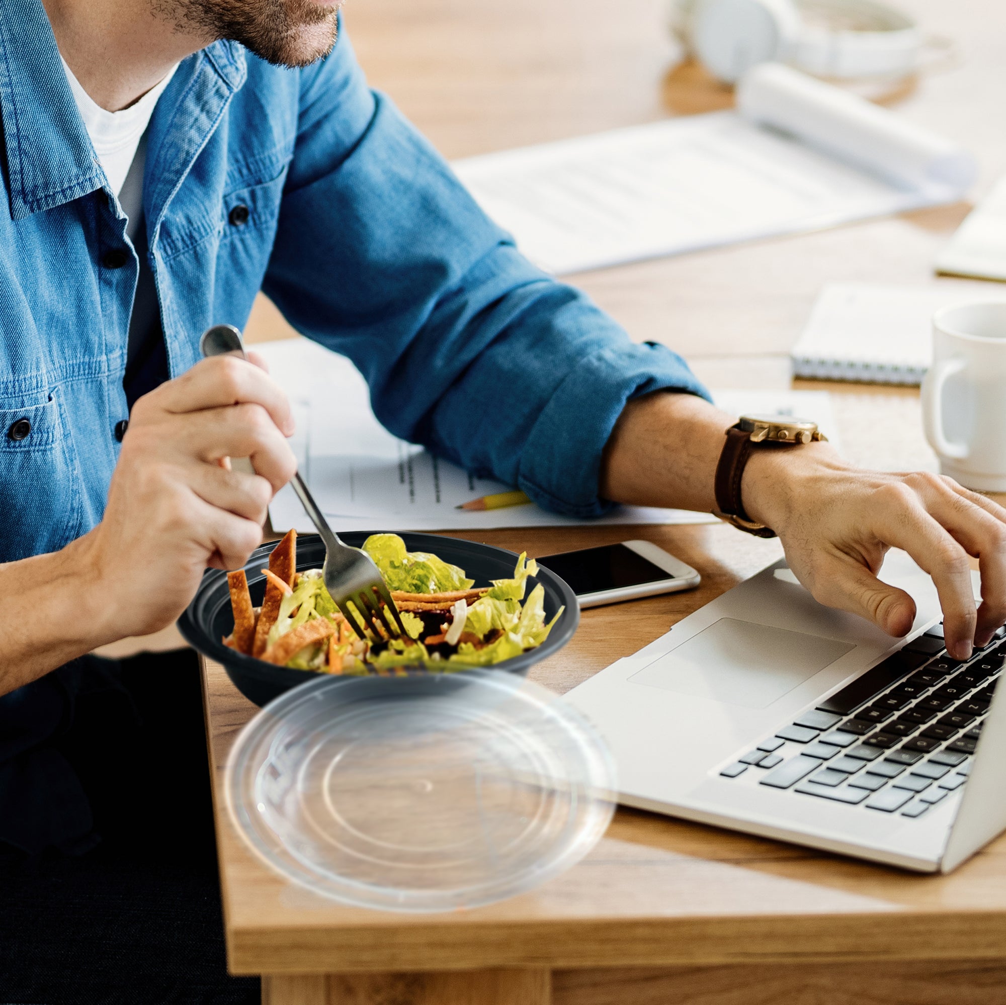 24 oz - Round Reusable Meal Prep Containers