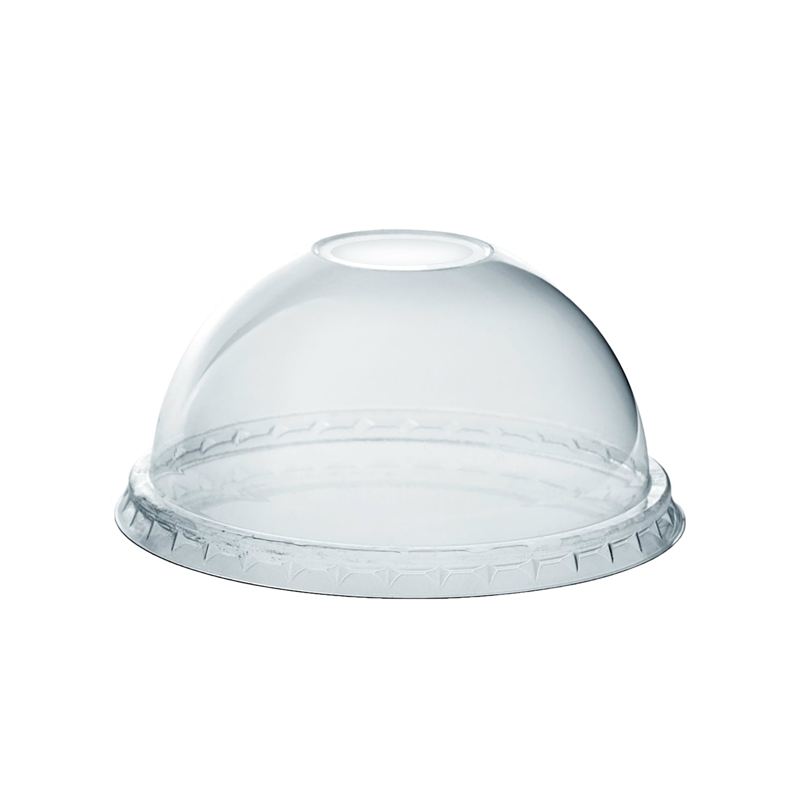 1000ct Crystal Clear PET Plastic Dome Lids With Straw Slot - Comfy Package