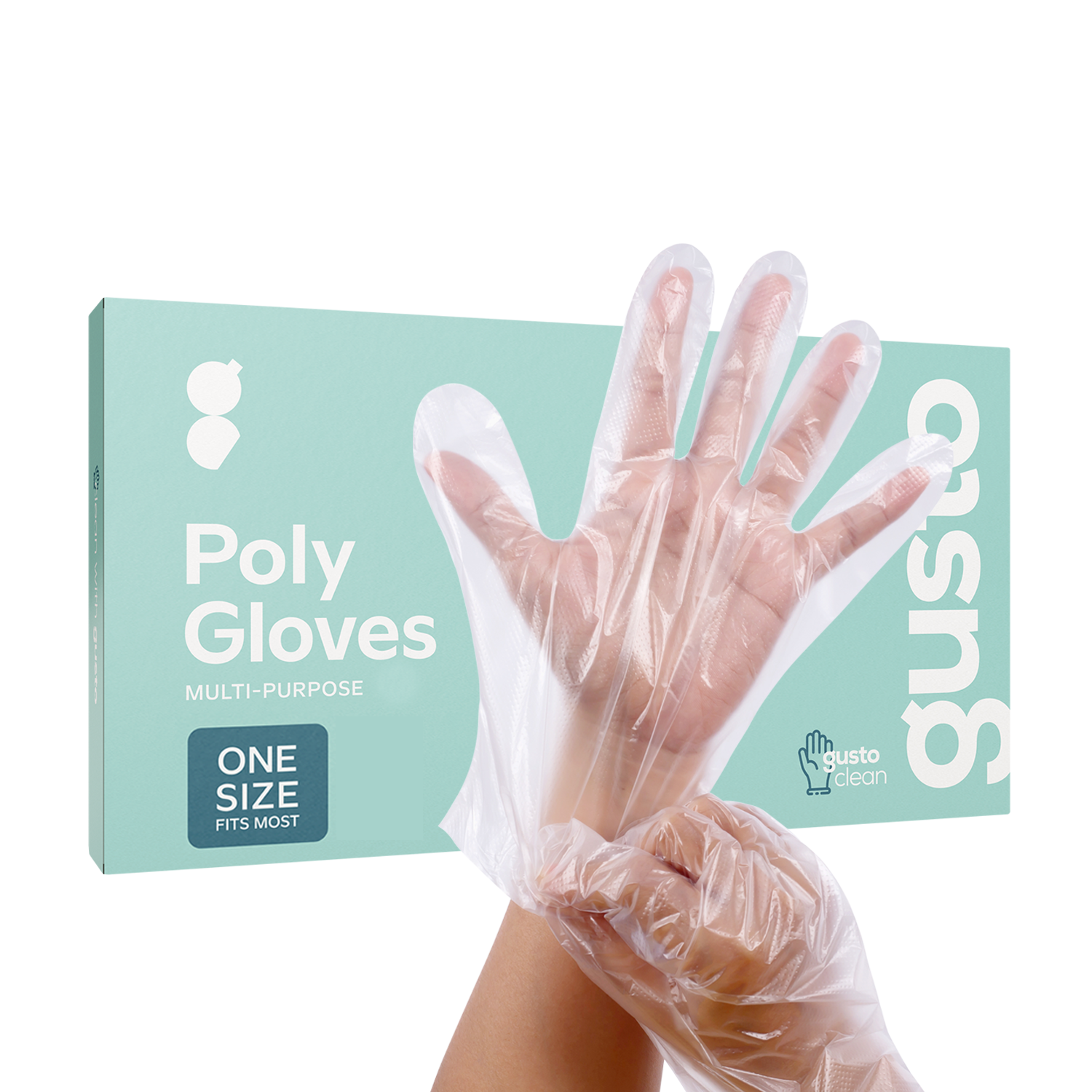 Disposable Sterile Poly Plastic Gloves for Cooking, Food Prep and Food Service | Latex & Powder Free - One Size Fits Most