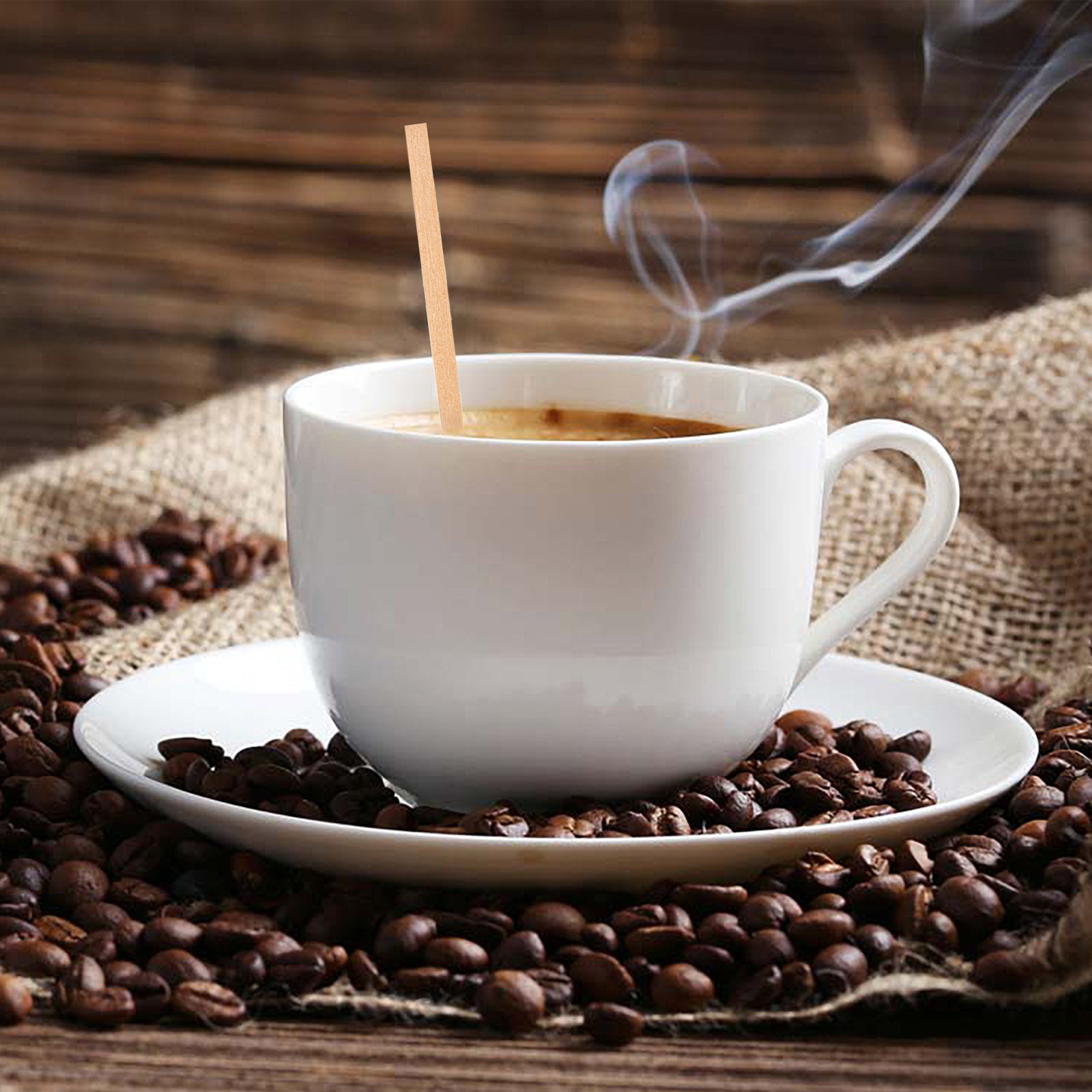 5 Inch Wooden Coffee Stirrers - Wood Stir Sticks