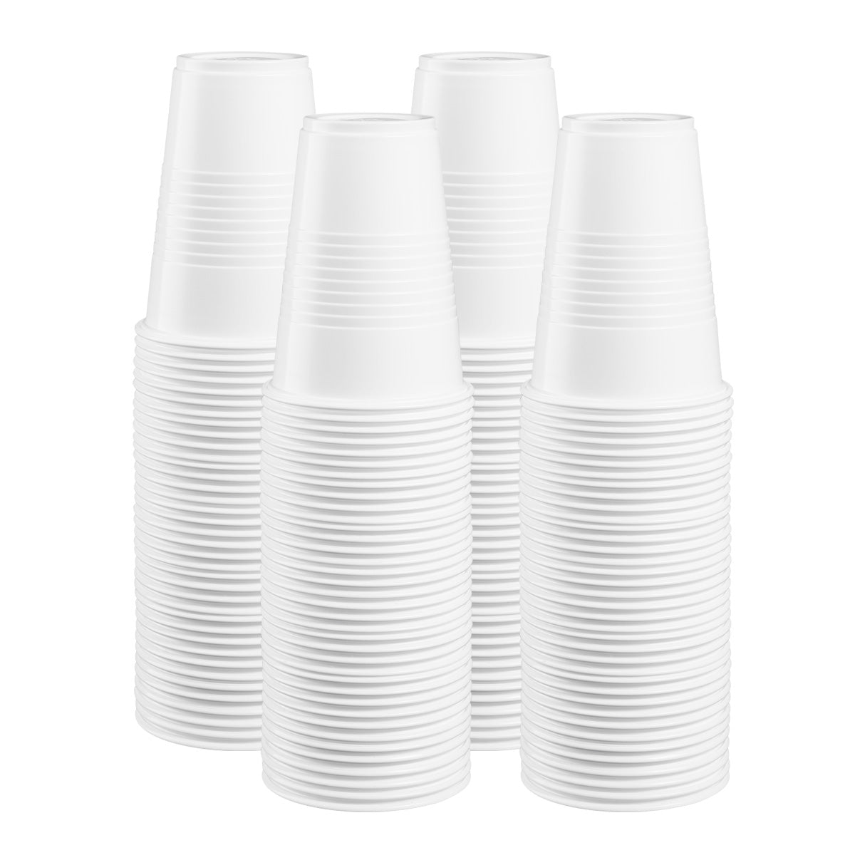9 oz. White Disposable Plastic Cups - Comfy Package