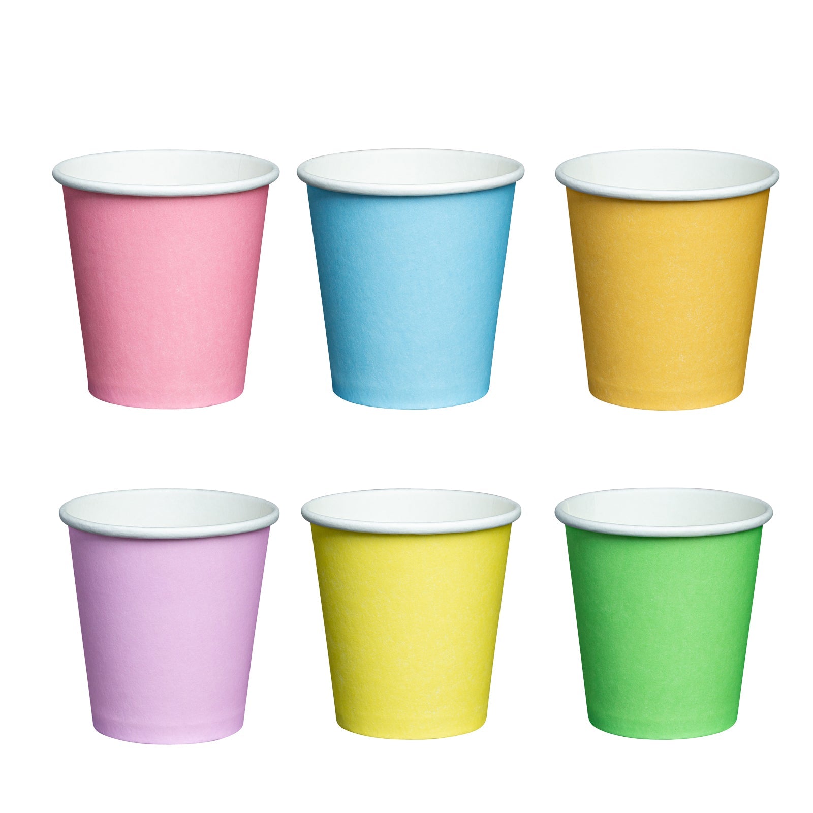 3 oz. Small Paper Cups Disposable Mini Bathroom Mouthwash Cups - Assorted Colors - Comfy Package