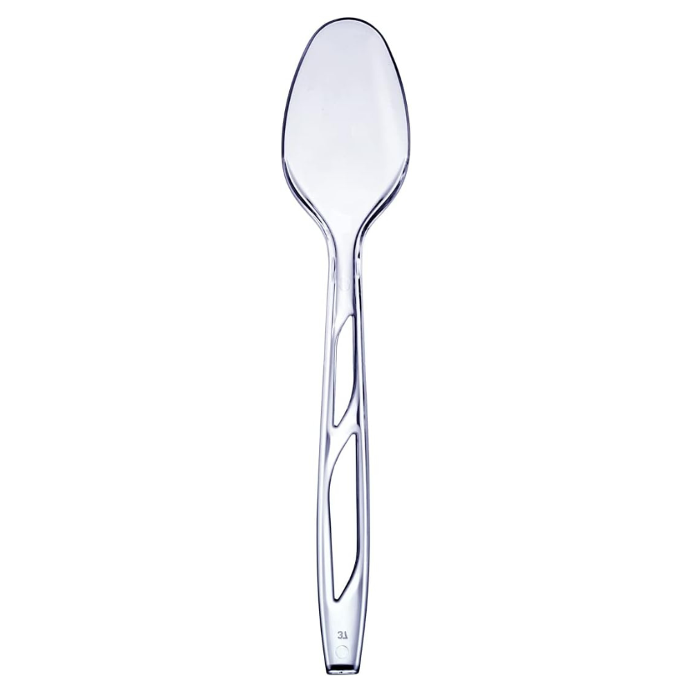 Premium Heavyweight Disposable Clear Plastic Spoons - Comfy Package
