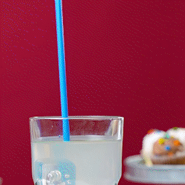 Long Disposable Plastic Drinking Straws - 10.02" High - Assorted Colors