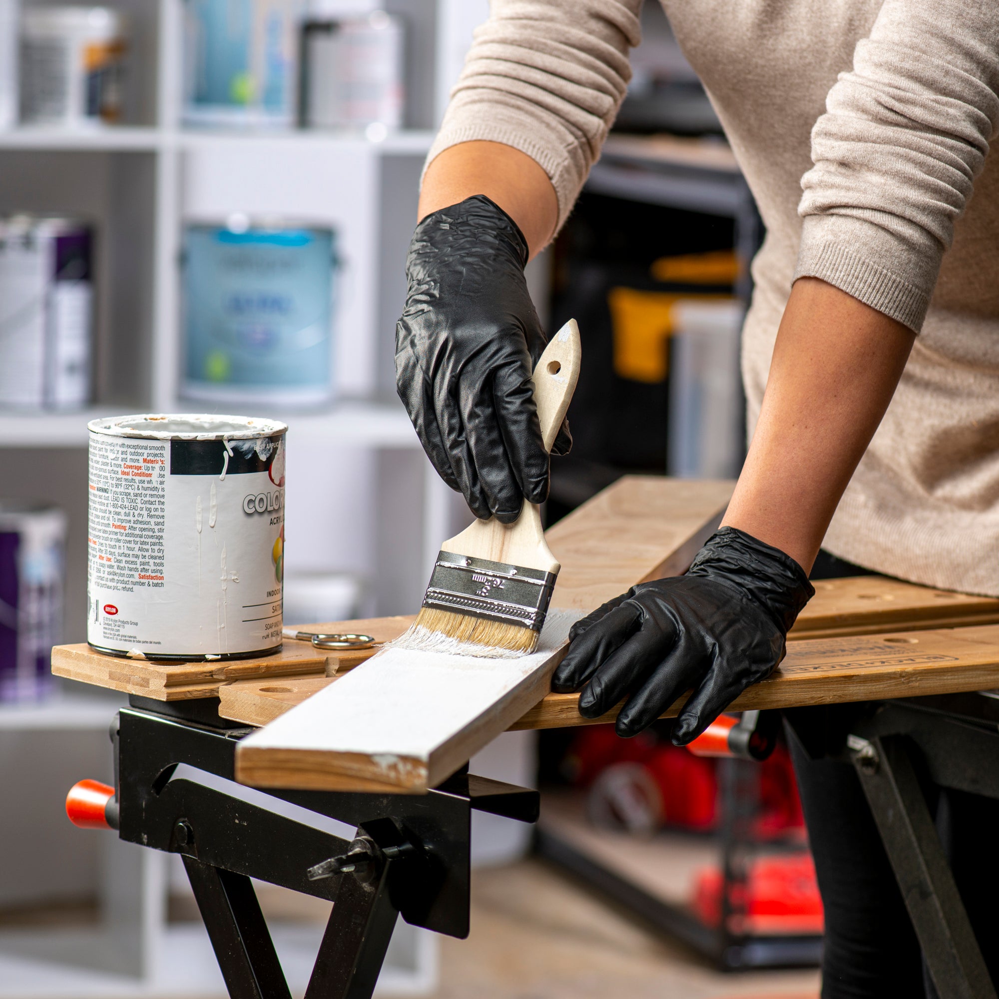 Black Nitrile Disposable Gloves 6 Mil. Extra Strength Latex & Powder Free, Textured Fingertips Gloves - Medium - Comfy Package